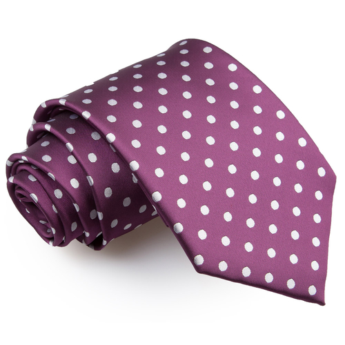 Polka Dot Classic Tie - Purple