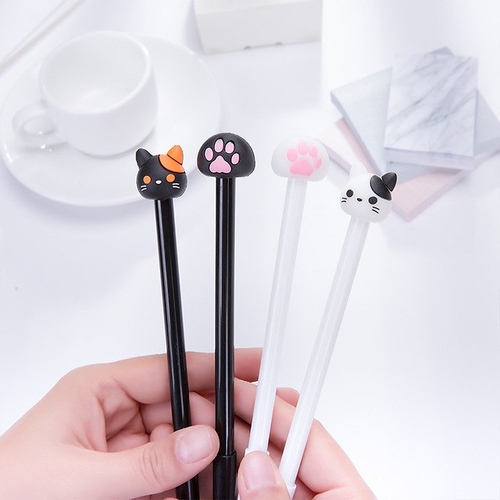 2pcs/Lot Gel Pen Neutral pen Cute kitten Black gel