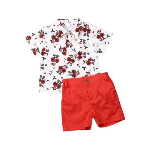 Pudcoco Autumn 2PCS Toddler Baby Boys Kids Santa