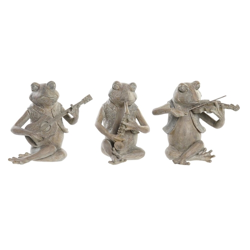 Decorative Figure DKD Home Decor Music 23 x 19,5 x 22,5 cm Brown Frog