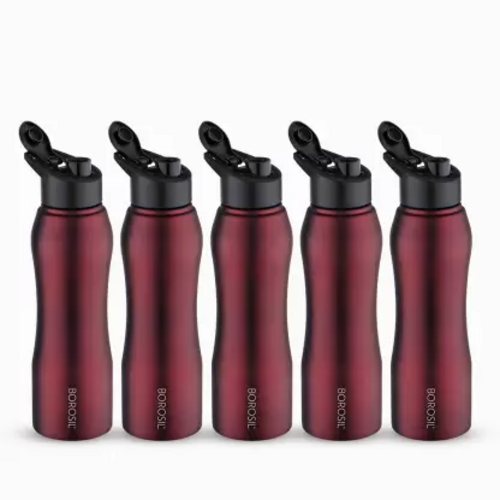 Grip N Sip Single Wall Bottle 1000 ml Bottle  (Pack of 5, Maroon,