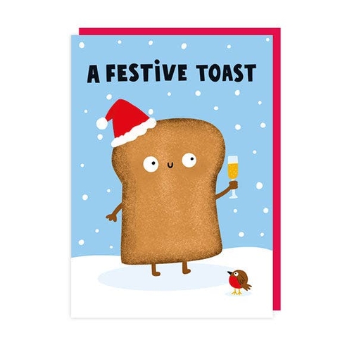 Christmas Festive Toast Card (Pack of 6)