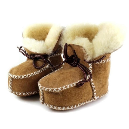Genuine leather sheepskin Kids boots Newborn 6