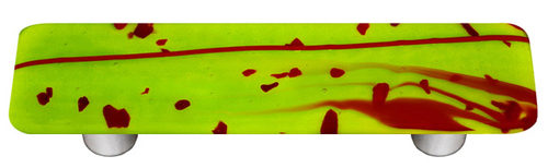 Hot Knobs HK3110-PA Mardi Gras Red with Spring Green Rectangle Glass C