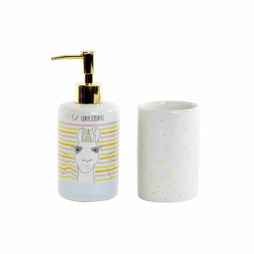 Bath Set DKD Home Decor Ceramic ABS Llama (2 pcs)