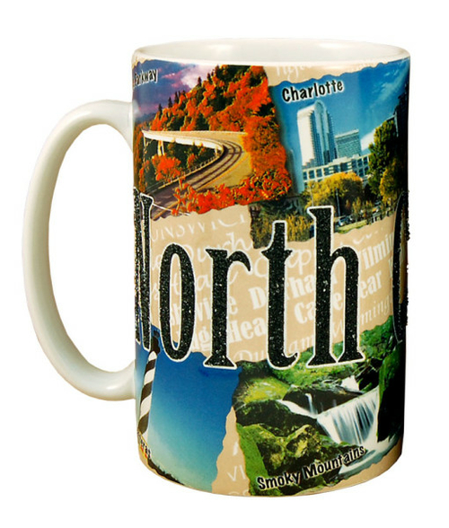 Americaware SMNCR01 North Carolina 18 oz Tall Color Etched Mug