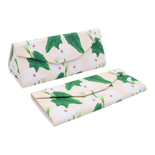 REAL SIC Plants Magnetic Folding PU Leather Hard Glasses Case – Lilly