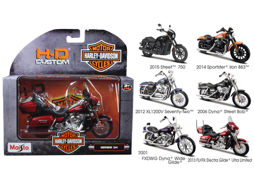 Harley Davidson Motorcycle 6pc Set Series 34 1/18 Diecast Models by