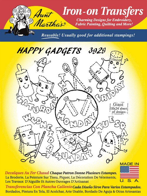 Aunt Martha's #3929 Happy Gadgets