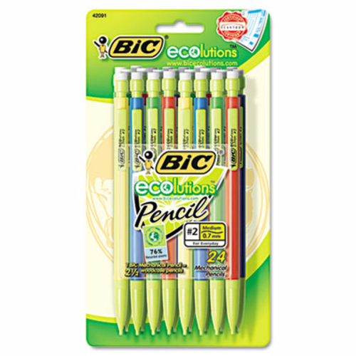 Bic MPEP241 Ecolutions Mechanical Pencil  0.7 mm  24 per Pack