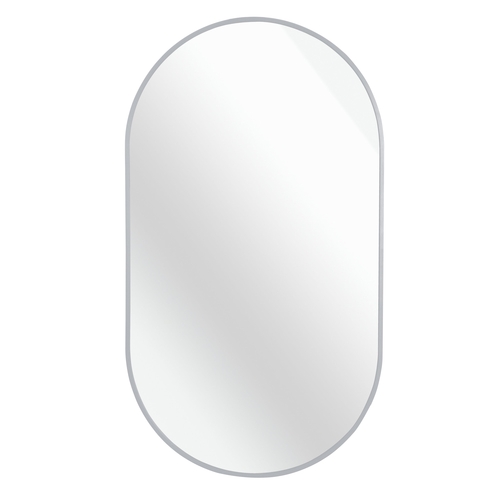 Silver 20 x 33 Inch Metal Oval  Mirror