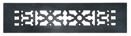 Acorn GR3BG 12" x 2.25" Black Cast Iron Decorative Grille