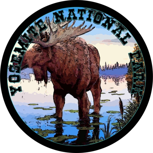 3 Inch Cloth  Patch  Yosemite National Park of the moose