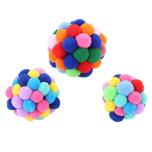 1pc Colorful Ball Cat Toys Bell