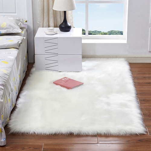 DIDIHOU Rectangle/Flower Soft Faux Sheepskin Fur