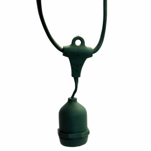 Vickerman V47G167 Medium Base Socket Set Green 24 in. Spacing 3.5 in. 