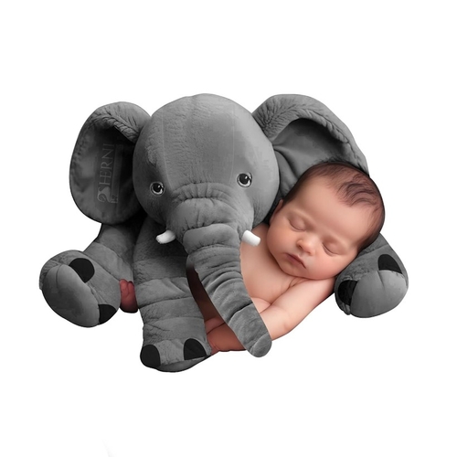 Sherni Large Polyester Elephant Plush Toy - Fibre Filled Stuffed