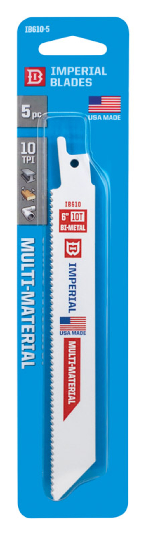 Imperial Blade 2795797 6 in. Bi-Metal Blade - 10 TPI - Pack of 5