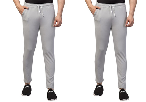 GREY Men's Regular Fit Trackpants pack of 2 SIZE M