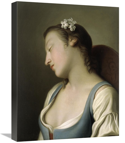 Global Gallery GCS-282768-22-142 22 in. A Young Girl Asleep in a Chair