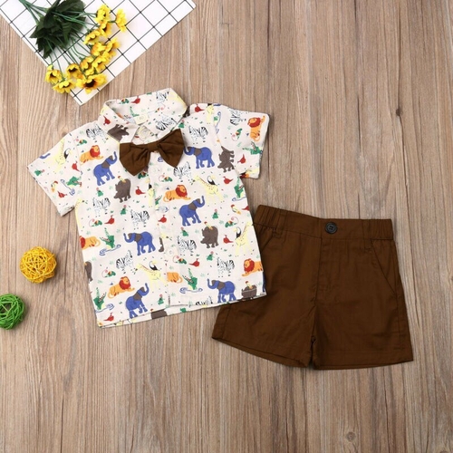 Toddler Kids Baby Boys Outfits Clothes Prints