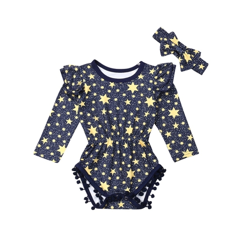 Toddler Kids Baby Girl Bodysuits Clothes Long