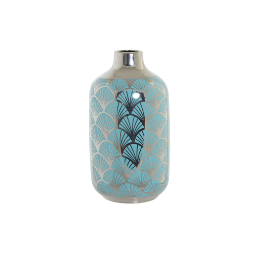 Vase DKD Home Decor 13 x 13 x 26 cm Porcelain Turquoise Oriental