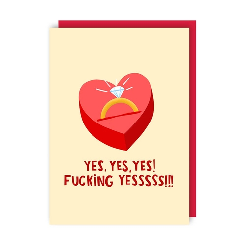 Fucking Yes Wedding Card (Pack of 6)