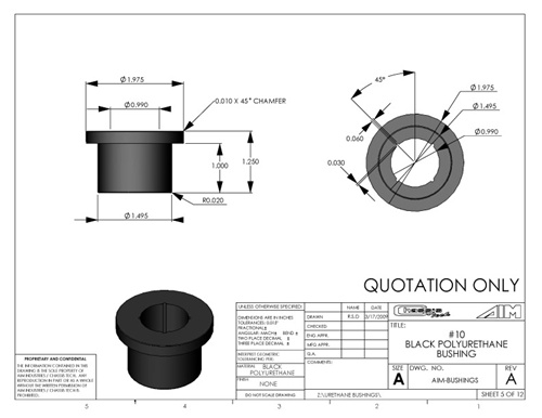 AirBagIt BUSH-10 No. 10 Control Arm Bushing With out Sleeve