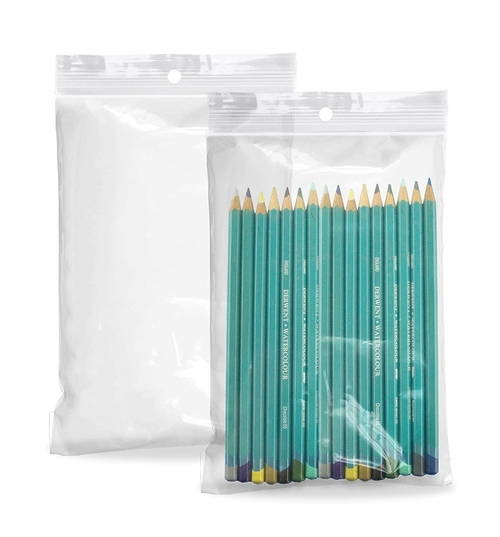 Pack of 1000 Polypropylene Bags With Hang Hole, 6 x 9. Clear Plastic