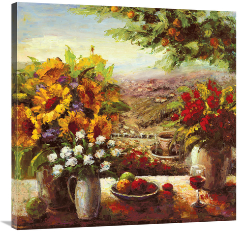 Global Gallery GCS-128081-3636-142 36 x 36 in. Sunflowers with Fruit &