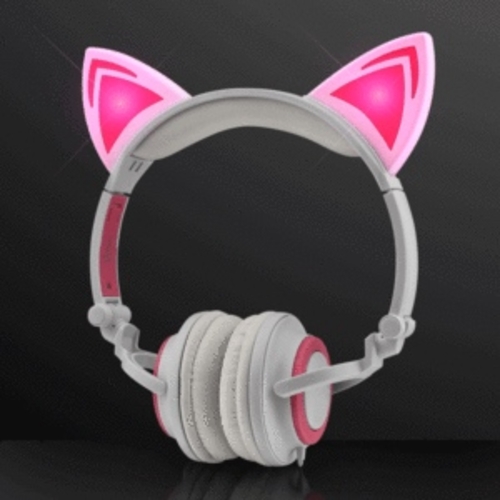 Blinkee A7080 Pink LED Kitty Cat Animal Ears Headphones