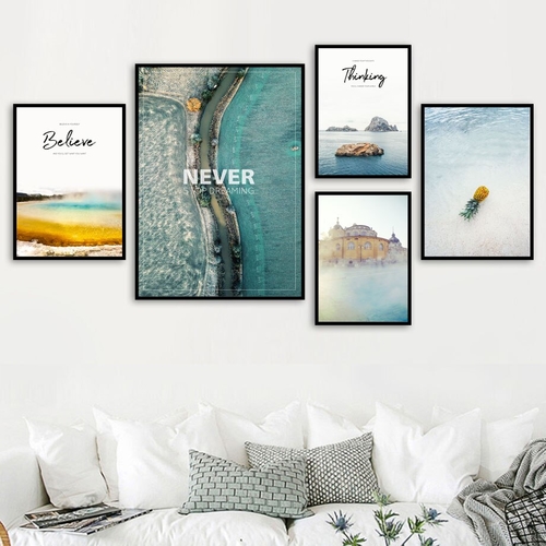 Yellowstone  Sea Landscape Quotes Wall