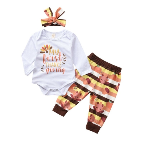 Thanksgiving Day Clothes Baby Girl Boy Sets