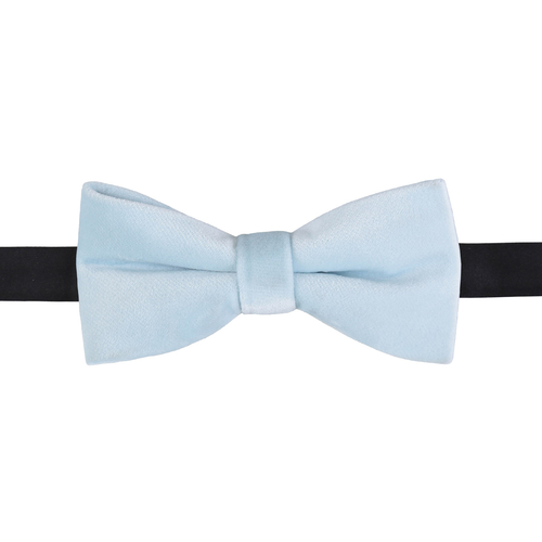 Plain Velvet Pre-Tied Bow Tie - Sky Blue