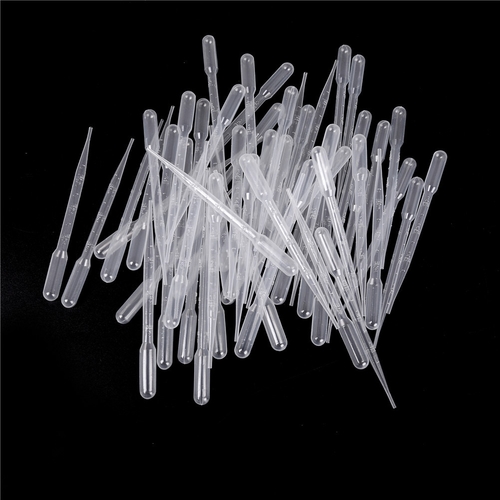 100Pcs 3ML Transparent Pipettes Disposable Safe