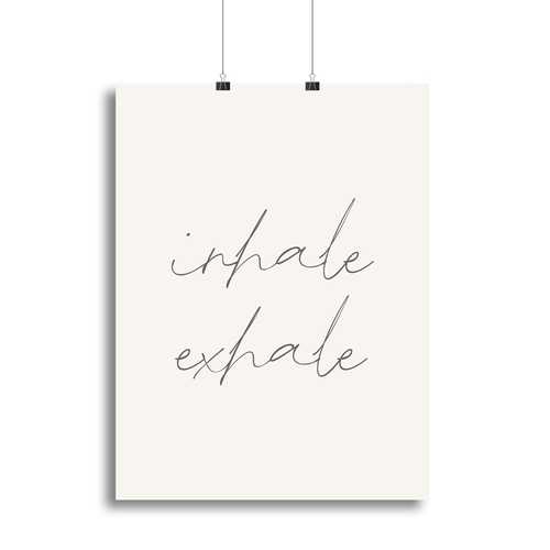 Inhale Exhale No4 Canvas Print or Poster