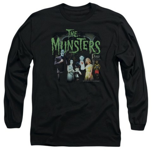 Trevco Munsters-1313 50 Years Long Sleeve Adult 18-1 Tee, Black - 