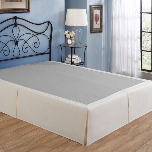 Bed Skirt FRE24514IVOR03 14 in. Tailored Microfiber Bed Skirt  Ivory -