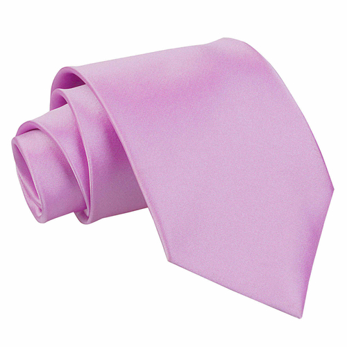 Plain Satin Classic Tie - Lilac