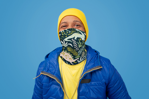 Neck Gaiter/Balaclava/Magic Scarf Headband & Face Mask (Dinosaur)