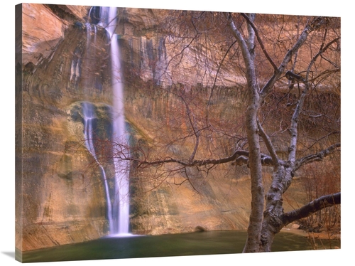 Global Gallery GCS-397166-3040-142 30 x 40 in. Calf Creek Falls Cascad
