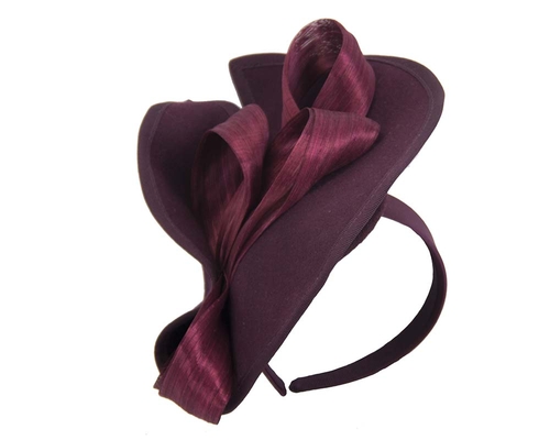 Twisted wine felt fascinator