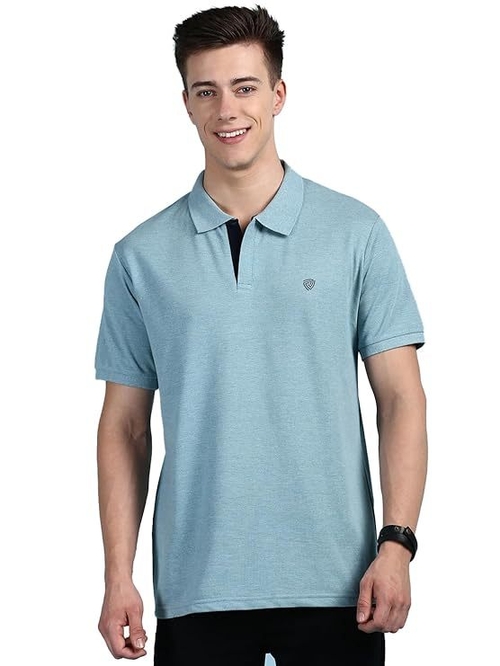 en's Regular Fit Polo Neck Half Sleeve Solid Casual T-Shirt | Polo