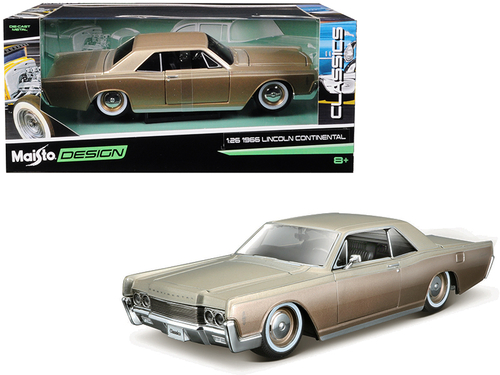 1966 Lincoln Continental Gold \Classic Muscle\" 1/26 Diecast Model Car