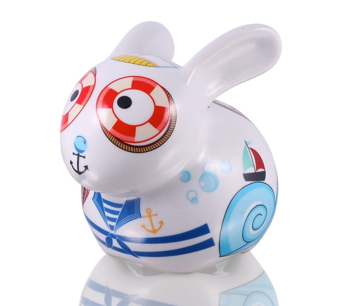 Big Porcelain Moneybank Sailor Rabbit