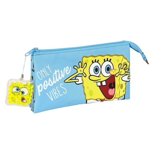 Triple Carry-all Positive Vives Spongebob Positive vibes Blue Yellow