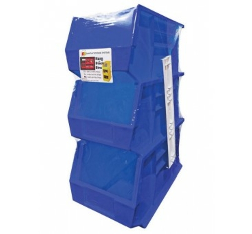 Quantum Storage RQUS240BL Hang Stack Bins  Blue - 