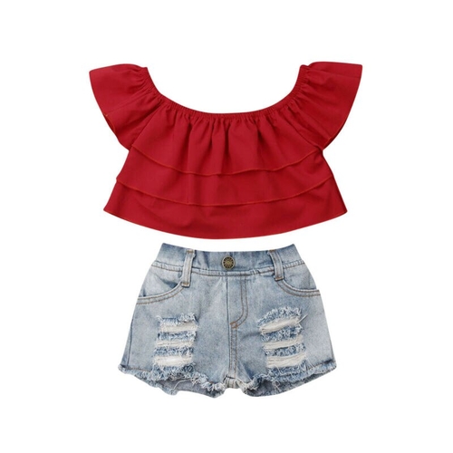 Summer Toddler Kid Baby Girl Kid Ruffles Tube Tops