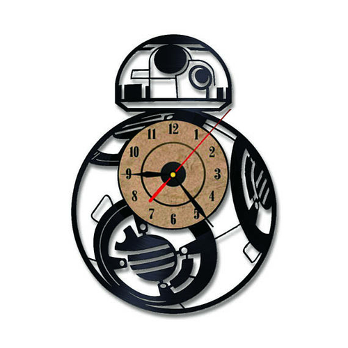 BB8 FROM STAR WARS HANDMADE VINYL RECORD WALL CLOCK BIRTHDAY GIFT IDEA